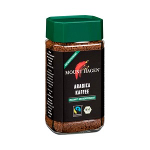 Imagen de MOUNT HAGEN Café descafeinado soluble, arábico y ecológica 100 g.