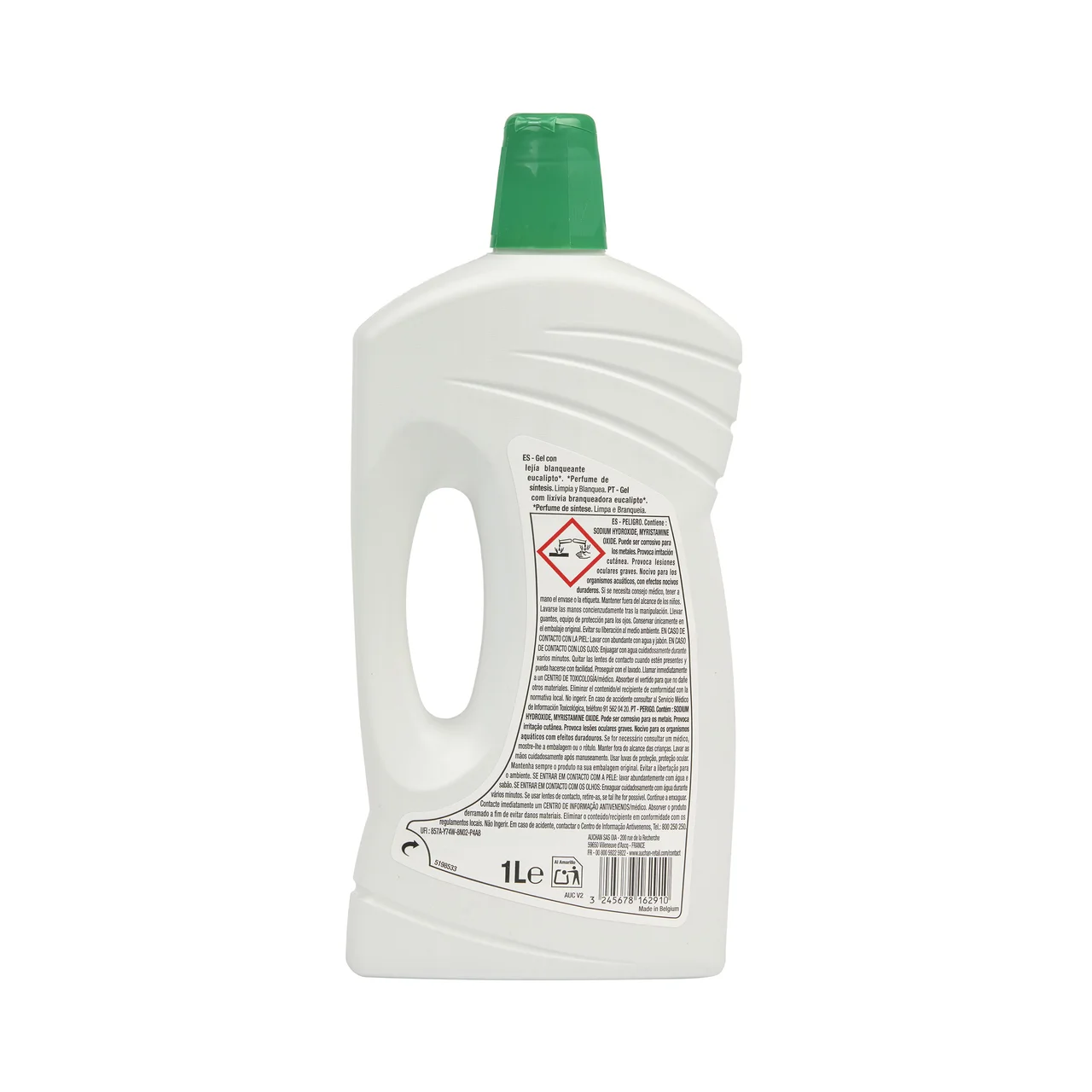 PRODUCTO ALCAMPO Limpiador de hogar en gel con lejía blanqueante y aroma a eucalipto 1 l.