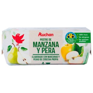 Imagen de ALCAMPO CULTIVAMOS LO BUENO Compota de manzana y pera  pack 4 uds. x 100 g.