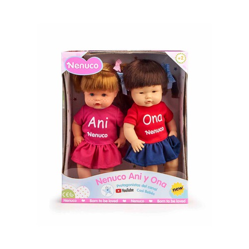 Muñecas bebé Ani y Ona, protagonistas del canal de youtube, NENUCO.