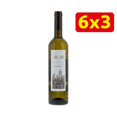 ADRO VELLO Vino blanco Albariño con D.O. Rías Baixas botella 75 cl.