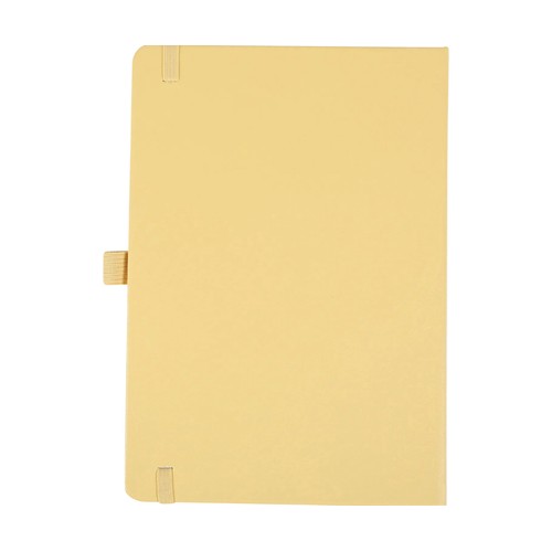 Cuaderno A5 de hojas rayadas, 96 hojas, color amarillo, ALCAMPO.