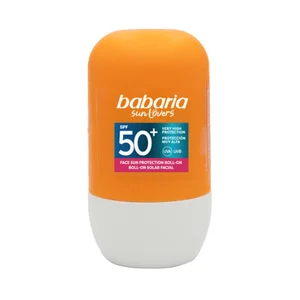 BABARIA Protector solar facial en roll on con FPS 50+ (muy alto) 50 ml.