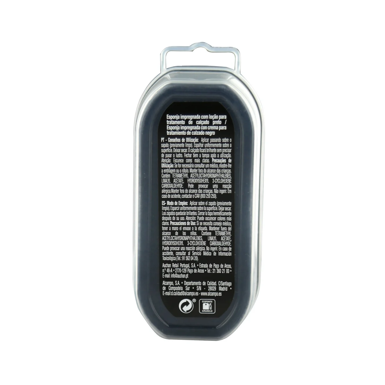 PRODUCTO ALCAMPO Esponja autobrillante para limpiar especial calzado negro PRODUCTO ALCAMPO, 1 ud.