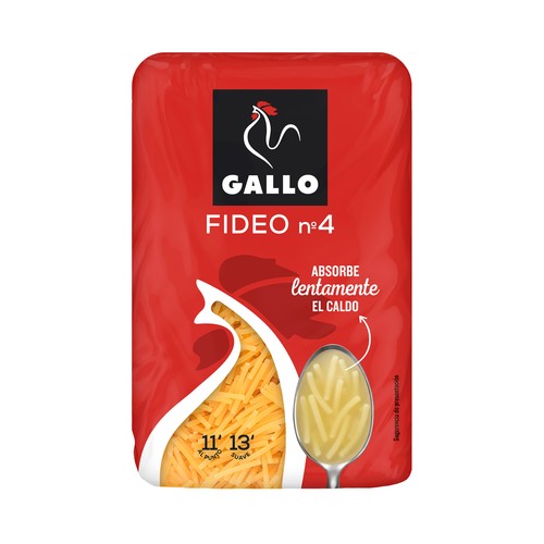 GALLO Nº 4 Pasta fideos 450 g.