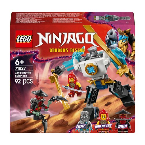 LEGO Ninjago armadura robótica de combate de Zane, 92 piezas, +6 años.