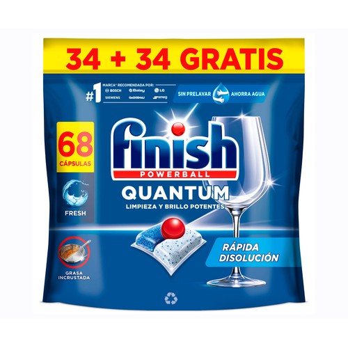 FINISH Quantum Lavavajillas a máquina 34+34 ds. 