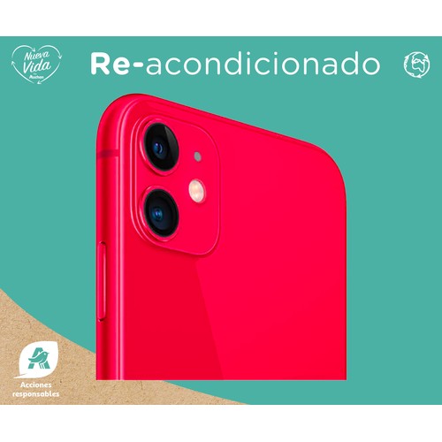 Apple iPHONE 11 64GB rojo (REACONDICIONADO), pantalla 15,4cm (6,1