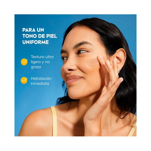 NIVEA Sun Fluido protector facial diario, tono mediano con FPS 50+ (muy alto) 40 ml.