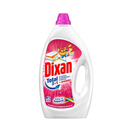 DIXAN 3+1 Adiós Al Separar Detergente líquido Totl 55 DS