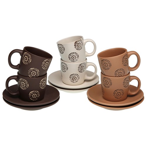 Set 6 tazas te con plato hauwa, VERSA