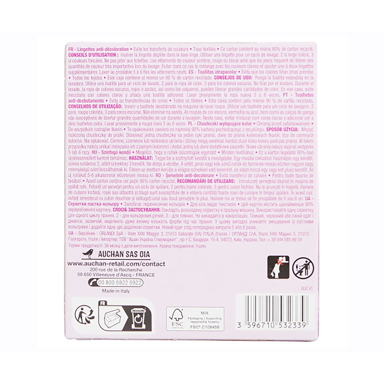 PRODUCTO ALCAMPO Toallitas antidecoloración para lavadoras PRODUCTO ALCAMPO 40 uds.
