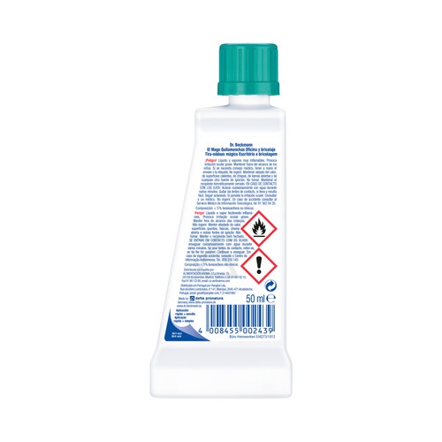 DR. BECKMANN Quitamanchas especial para manchas de cola, chicle, tinta y esmalte 50 ml.
