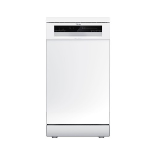 Lavavajillas TEKA DFS24650 color blanco, capacidad: 9 servicios, clasificación energética: E, H: 84,5cm, A: 44,8cm, F: 60cm.
