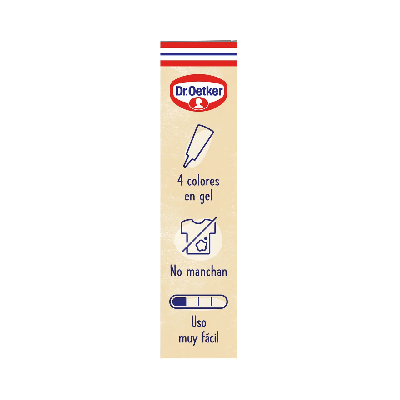 DR. OETKER Colorantes alimentarios, 4 colores pastel en gel 40 g.