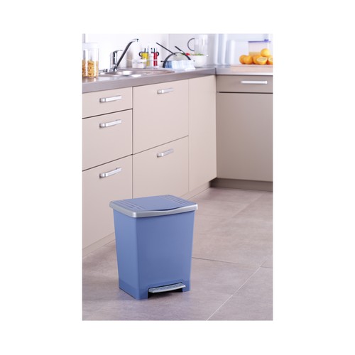 TATAY Cubo de basura con pedal capacidad 23 litros, azul Millenium TATAY