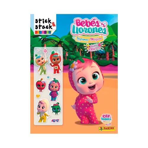 Stick & Stack: Bebés Llorones Tutti Frutti, VV. AA. Género: actividades. Editorial Panini.