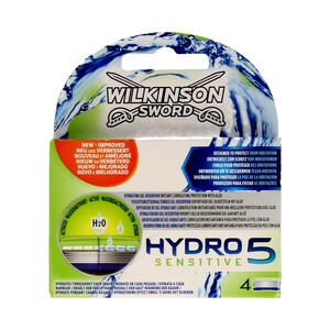 Imagen de WILKINSON Recambio de cuchillas de cinco hojas para maquinilla de afeitar WILKINSON Hydro 5 sensitive 4 uds.