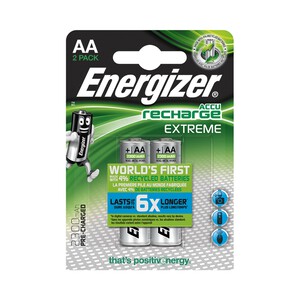 Imagen de Pila recargable nimh aa 1.2 v extreme 2300 mah 2-blíster, ENERGIZER