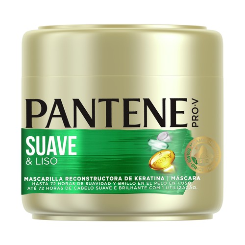 PANTENE Mascarilla capilar con keratina para pelo apagado y encrespado PANTENE Suave & liso 500 ml.