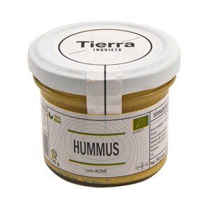 TIERRA INQUIETA Hummus de garbanzos ecológicos con AOVE 130 g.