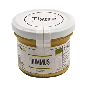 TIERRA INQUIETA Hummus de garbanzos ecológicos con AOVE 130 g.