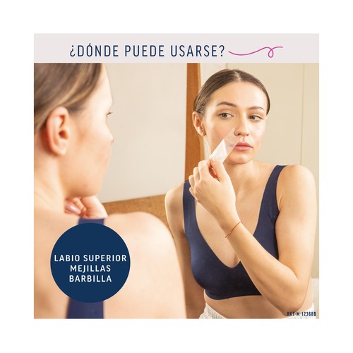 VEET Bandas de cera depilatoria para rostro, pieles normales VEET Expert 32 uds