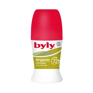 BYLY Organic cannabis Desodorante roll on para mujer con protección antitranspirante hasta 72 horas 50 ml.
