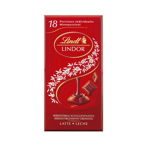 LINDT Chocolate con leche con un relleno cremoso 100 g.
