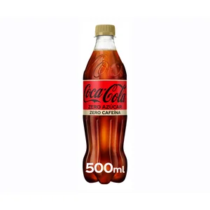 COCA COLA ZERO ZERO Refresco de cola Zero sin azúcar y sin cafeína botella de 500ml