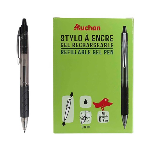 Bofo negro retráctil, tinta de gel, ALCAMPO. lígra