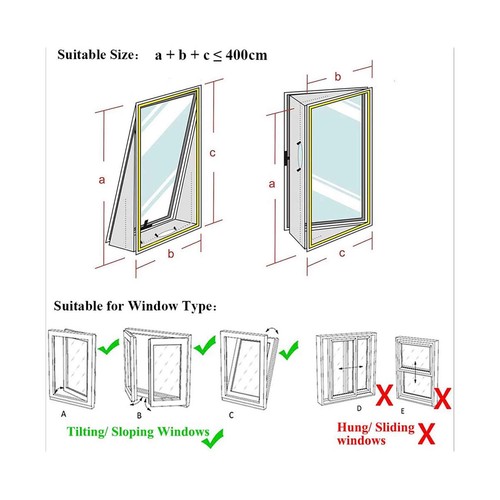 Kit aislante de ventana abatible para aire acondicionado portátil.