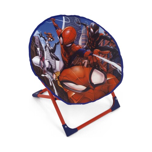 Silla infantil niños plegable con asiento redondo diseño Spiderman, ARDITEX.