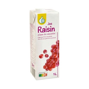 PRODUCTO ECONÓMICO ALCAMPO Zumo de uva 1 l.