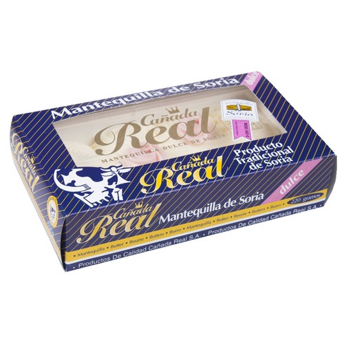 CAÑADA REAL Lata de mantequilla dulce de Soria CAÑANA REAL 220 g.