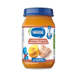 Imagen de NESTLÉ Tarrito de verduritas con pavo, a partir de 6 meses 190 g.