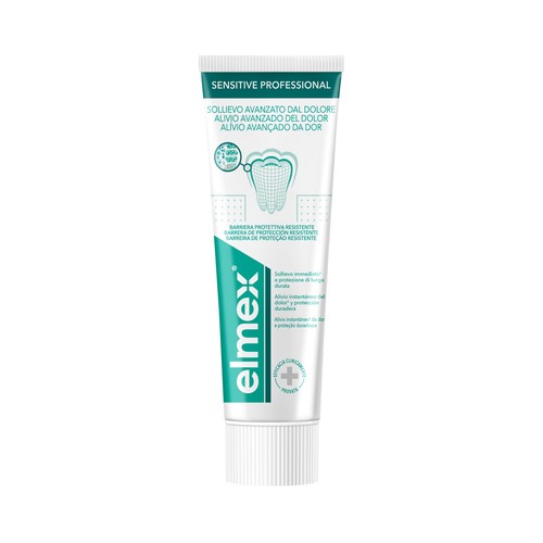 ELMEX Pasta de dientes (dentífrico) para el alivio instantáneo de la sensibilidad dental 75 ml.