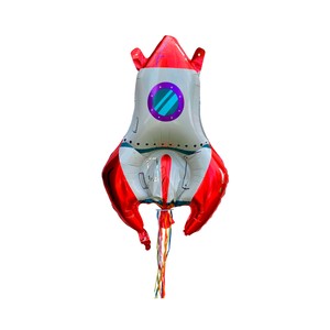 Imagen de piñata hinchable foil de cohete, LIRAGRAM