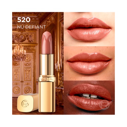 L´ORÉAL PARIS Color riche nude Tono 520 Nu defiant Barra de labios con acabado satinado.