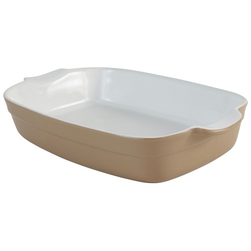 Fuente rectangular de cerámica con asas para horno, 40x24cm., ACTUEL.