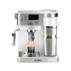 Cafetera multifunción SOLAC Multi Stillo CE4497, Espresso + goteo + capuccino, presión 20bar, vaporizador.