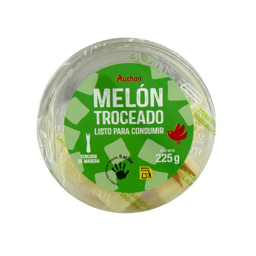 AUCHAN Melón troceado 225 g Producto Alcampo.