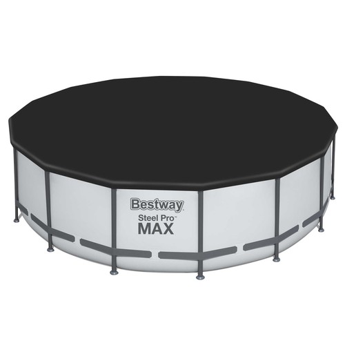 Piscina redonda estructura metálica Steel Pro Frame Pools BESTWAY 4,88x1,22 mts. Con depuradora 5.678 l/h , cobertor y escalera