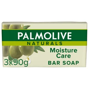 PALMOLIVE  Naturals moisture care Jabón hidratante en pastilla, enriquecido con extracto de oliva 3 x 90 g.