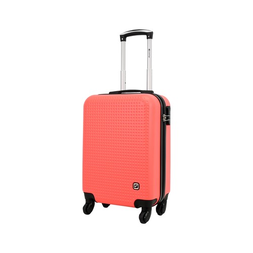 Maleta cabina tipo trolley talla S rígida de 4 ruedas con cierre lock, color rojo - Dots. AIRPORT