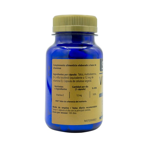 SANON Vitamina E 100% (complemento alimenticio) 100 comprimidos.