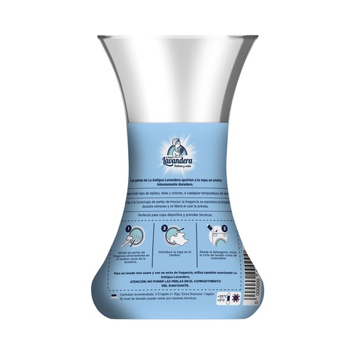 LA ANTIGUA LAVANDERA Perlas perfumadas con aroma a frescor azul 180 g.