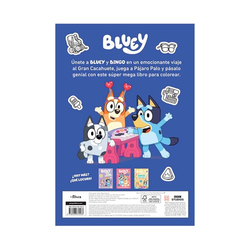 Actividades - super mega libro de colorear. Bluey. BEASCOA