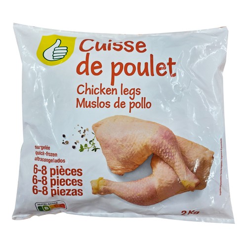 PRODUCTO ECONÓMICO ALCAMPO Muslos de pollo congelados 2 kg.