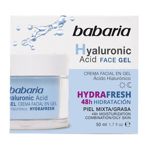 Imagen de BABARIA Hydrafresh Crema de día hidratante (48 horas), con ácido Hialurónico para pieles mixtas a grasas 50 ml.